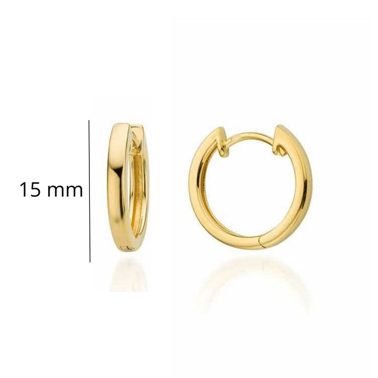 9ct Gold Medium Hoop Earrings