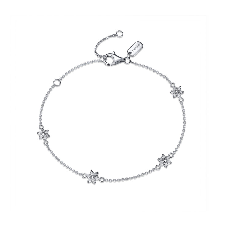 Silver Mini Flower Bracelet