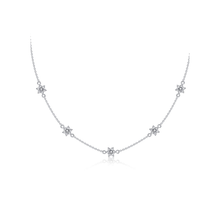 Silver Mini Flower Necklace