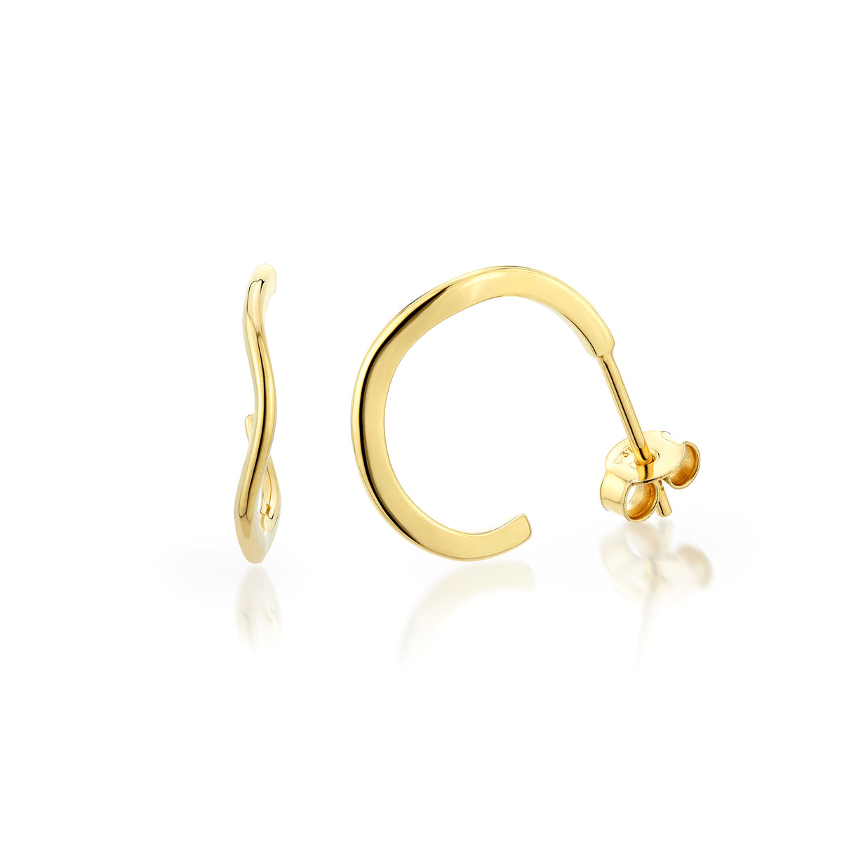 9ct Gold Twisted Hoop Earrings