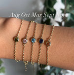 9ct Gold Birthstone Bracelet
