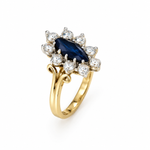 Antique Sapphire & Diamond Gold Ring