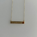 9ct Gold Bar Necklace for Engraving