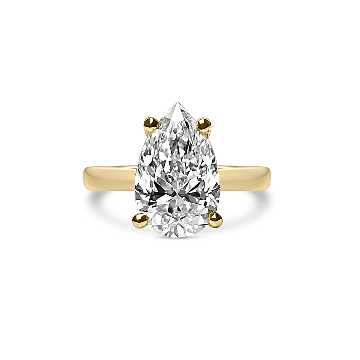 18ct Gold 3.07ct Pear Diamond Ring