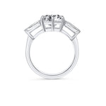 2.6ct Round with tapered Baguettes Diamond Ring Platinum