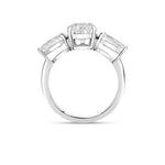 4.5ct Pear Three Stone Lab Diamond Ring in Platinum