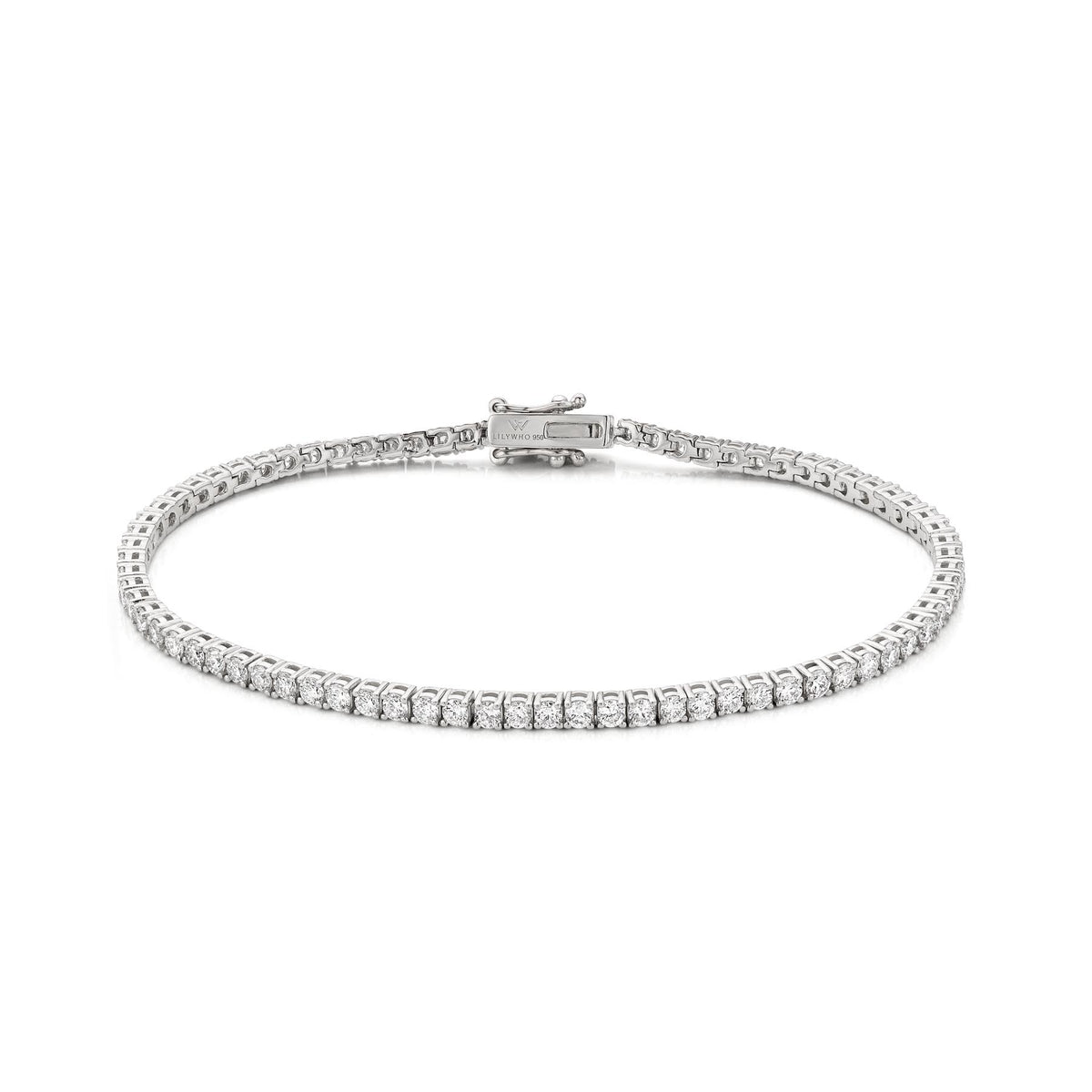 2.68ct Lab Diamond Tennis Bracelet in Platinum