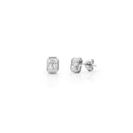 0.88ct Radiant Lab Diamond Stud Earrings in Platinum