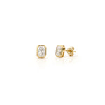 0.88ct Radiant Lab Diamond Stud Earrings in 9ct Gold