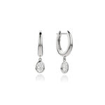 0.84ct Platinum Oval Lab Diamond Bezel Stud Earrings