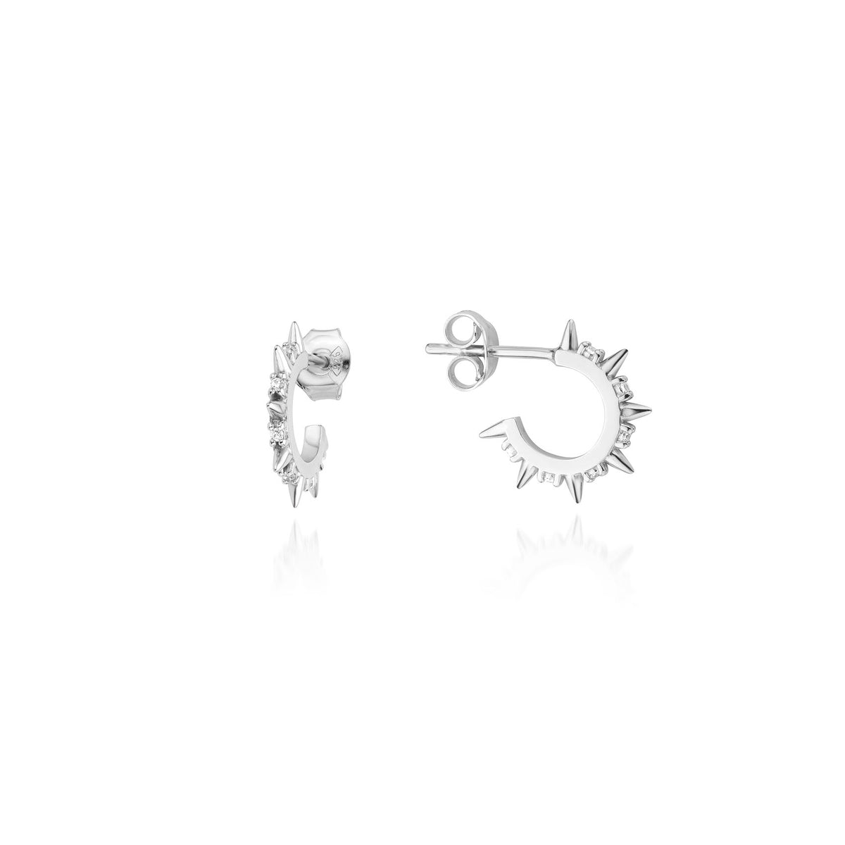 Small Spike Hoop Earrings