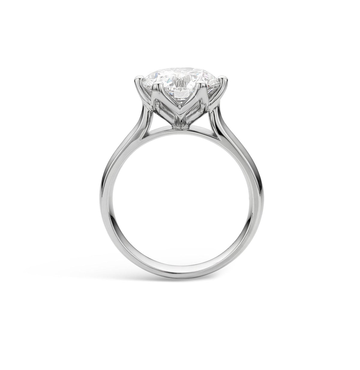 4ct Round Lab Grown Diamond Solitaire Ring in Platinum