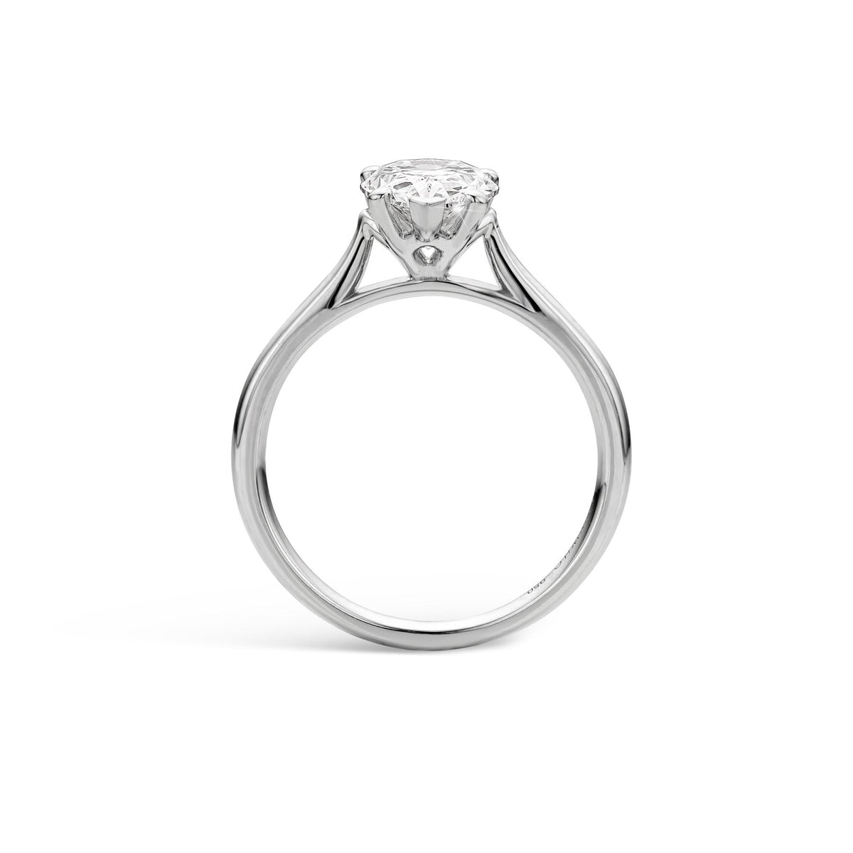 2ct Pear Lab Grown Diamond Solitaire Ring in Platinum