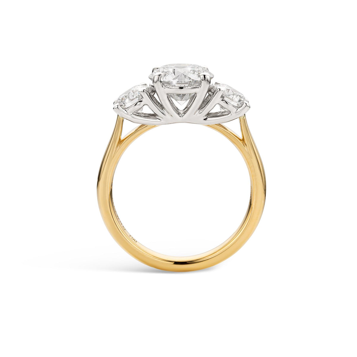 Three Stone 3ct Lab Diamond Ring