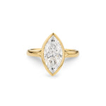 2ct Marquise Cut Lab Diamond in a 18ct gold Bezel Setting
