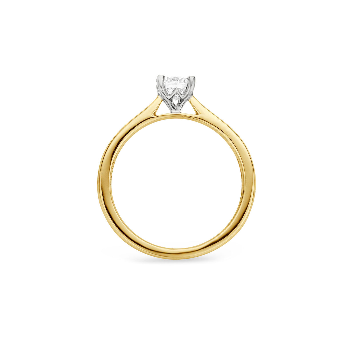 18ct Gold .50ct Round Natural Diamond Solitaire Ring