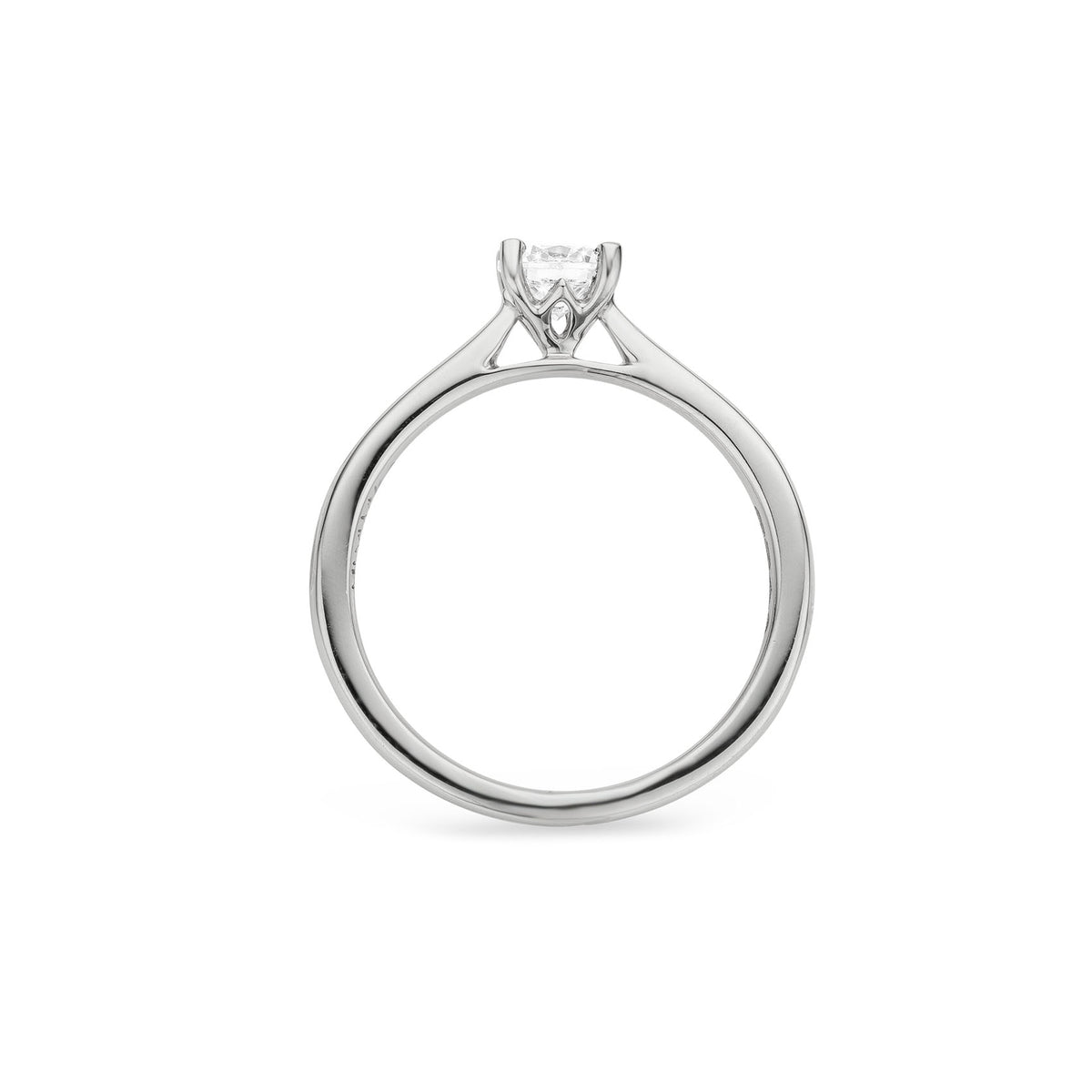 Platinum .50ct Round Natural Diamond Solitaire Ring