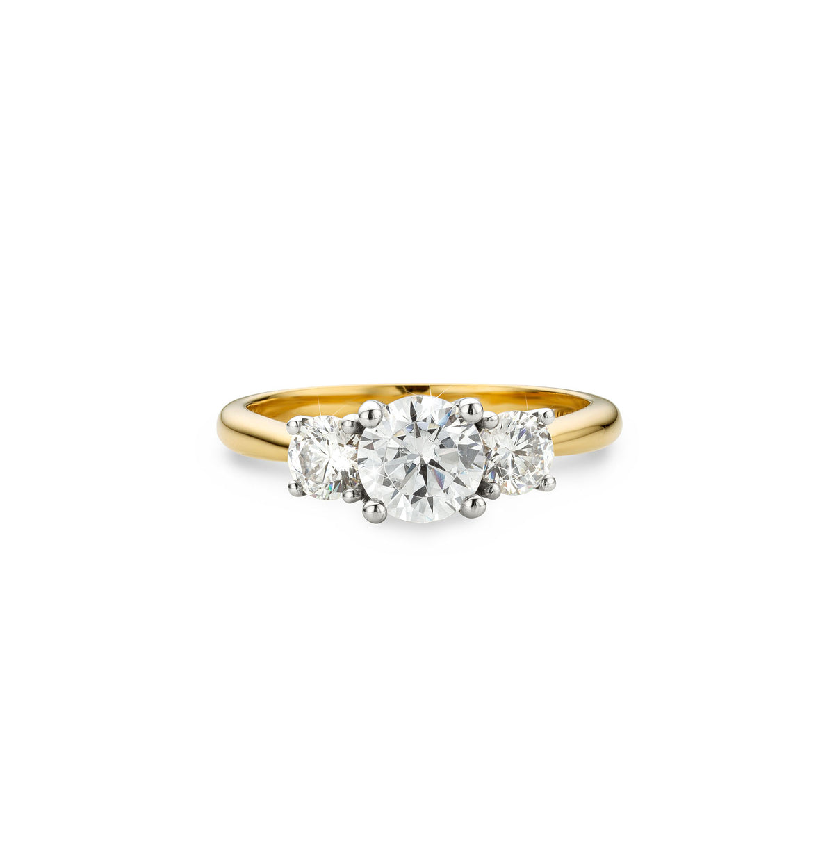 3 round stones 1.25ct Natural Diamond Ring
