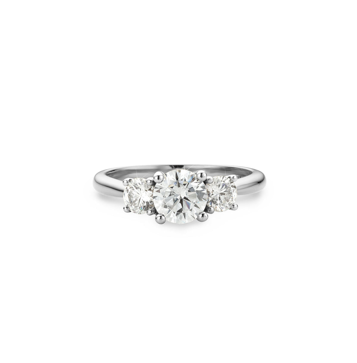 3 round stones 1.25ct Natural Diamond Ring