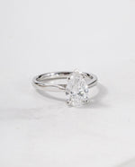 2ct Pear Lab Grown Diamond Solitaire Ring in Platinum