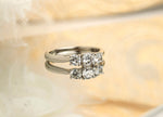3 stones .65ct Natural Diamond Ring in Platinum