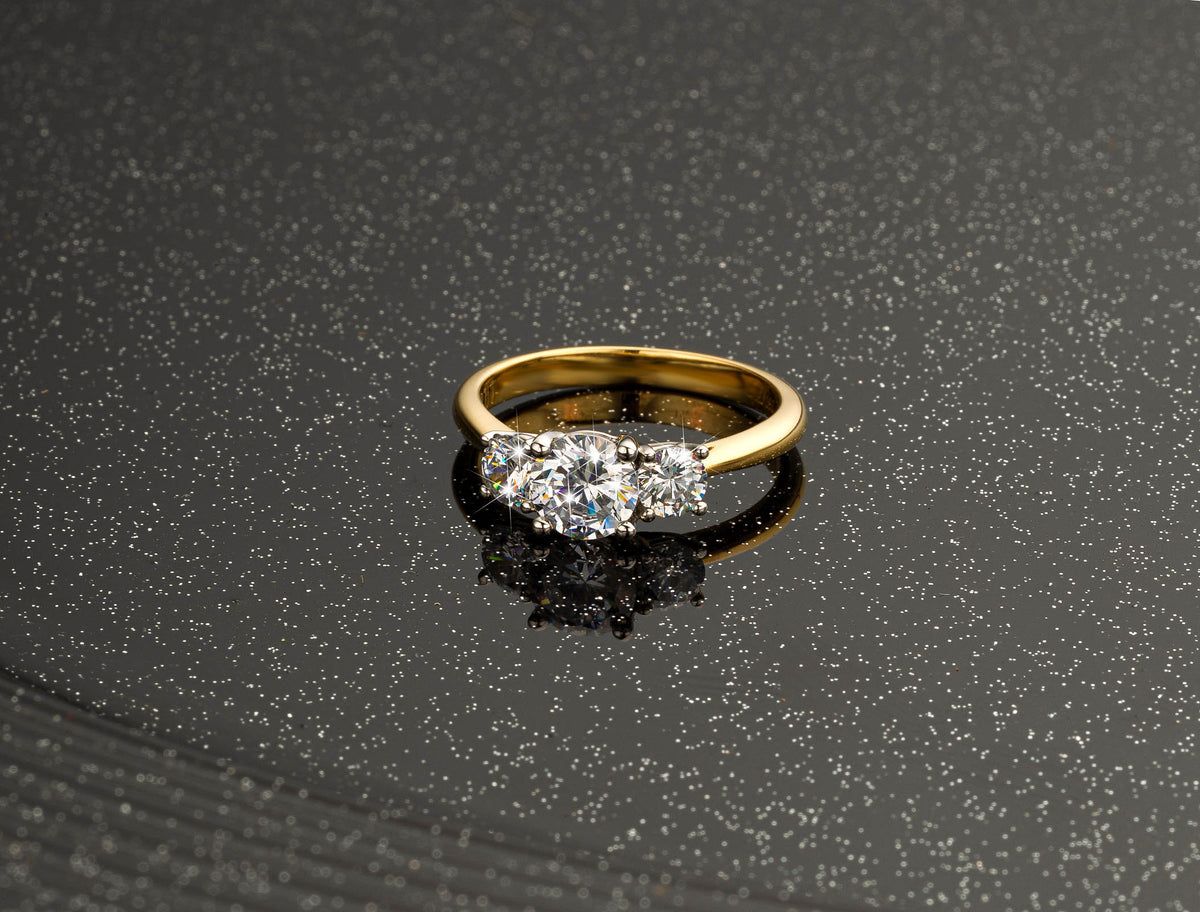 3 round stones 1.25ct Natural Diamond Ring