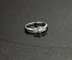 3 stones .65ct Natural Diamond Ring in Platinum