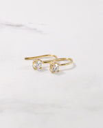 9ct Gold & Diamond Hook Earrings
