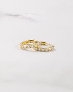 9ct Gold & Diamond Huggie Hoop Earrings