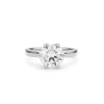 2.5ct Lab Diamond Round Solitaire with 6 claws Platinum