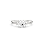 1.5ct Round 4 claw Platinum Lab Diamond Ring
