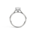 1.5ct Round 4 claw Platinum Lab Diamond Ring
