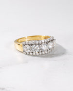Multi Stone Lab Diamond Ring set in 18ct Gold