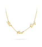 9ct Gold necklace three customisable names