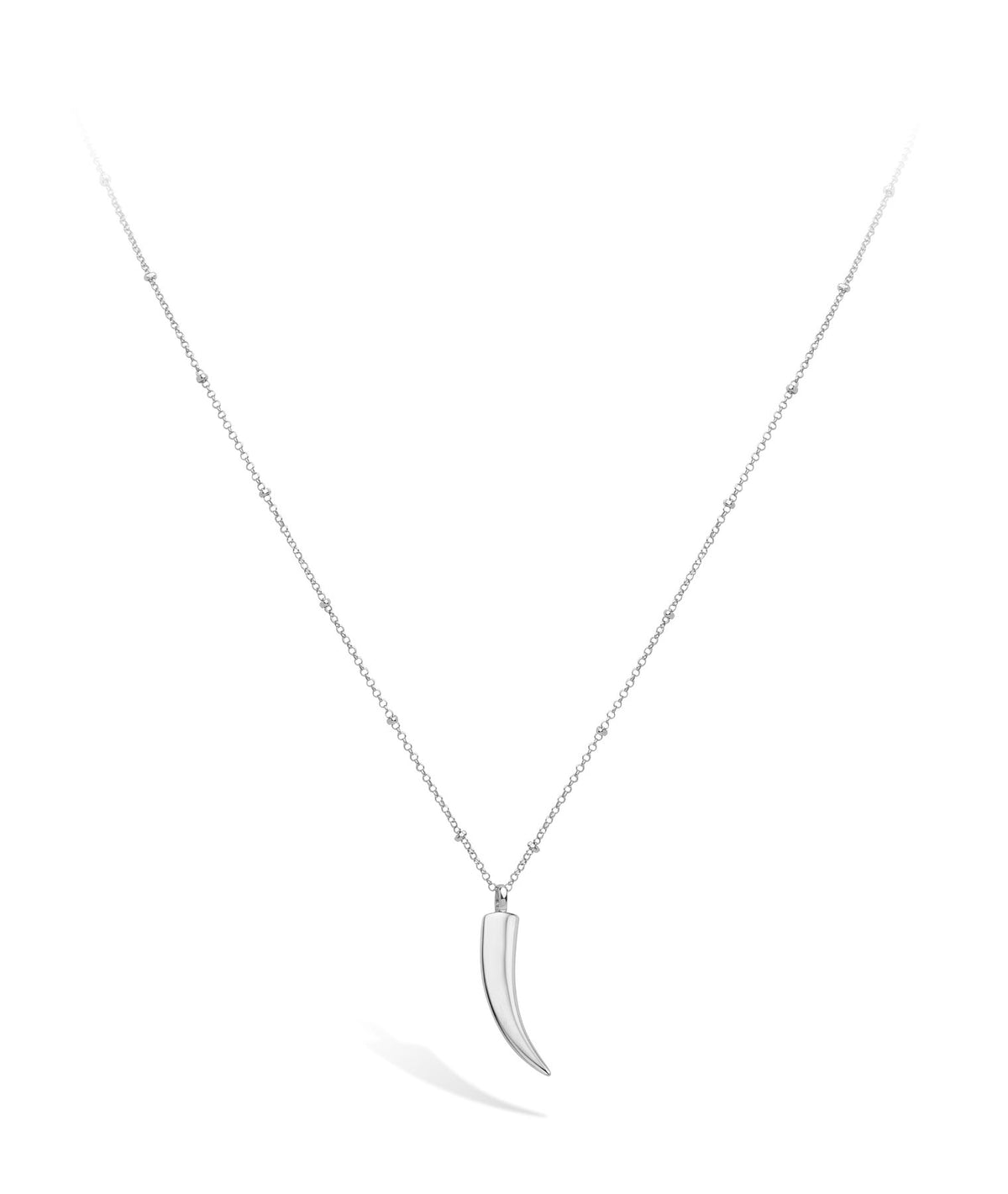 Silver Horn of Live Necklace