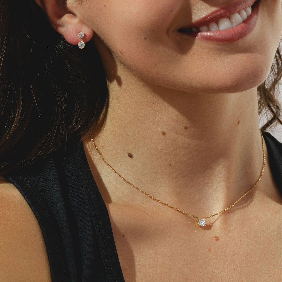 18ct Gold .50ct Lab Diamond Necklace