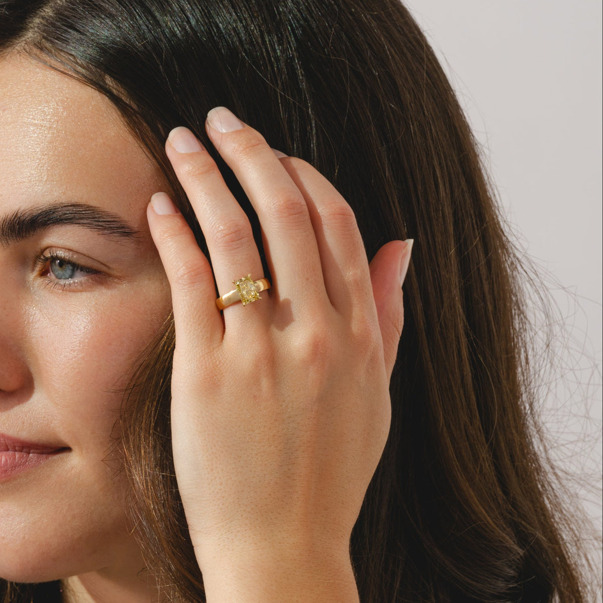2ct Yellow Radiant Cut Diamond Ring in 18ct Gold
