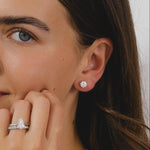 Platinum 2ct lab diamond earrings