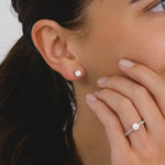 Platinum .50ct lab diamond earrings