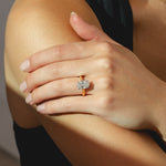 18ct Gold Oval 3ct Lab Diamond Ring