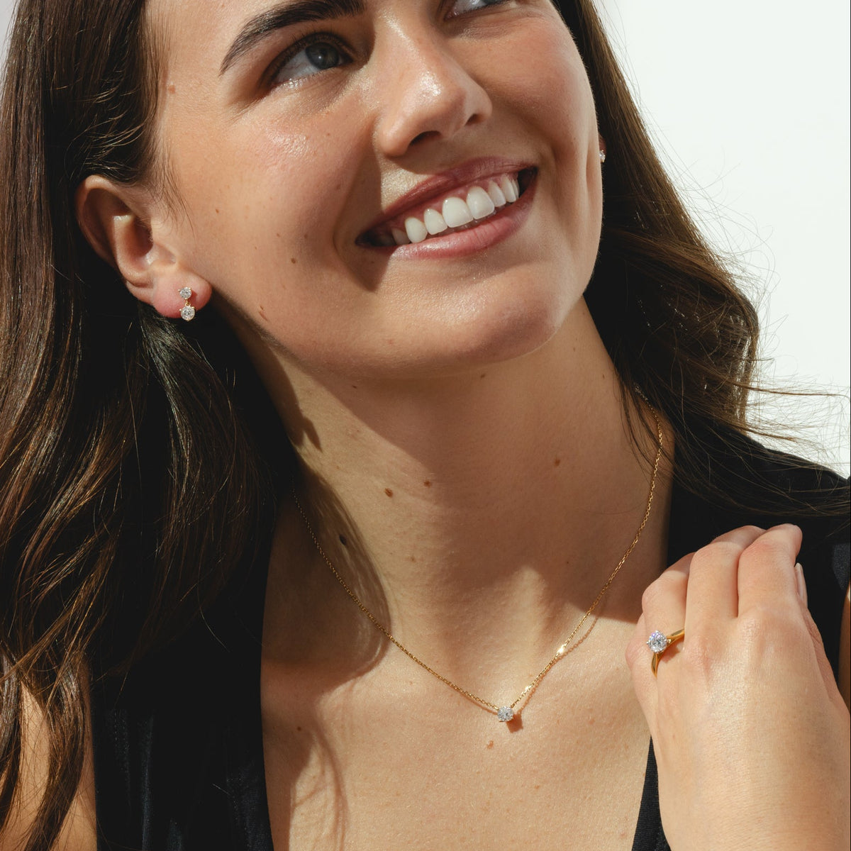 18ct Gold .50ct Lab Diamond Necklace