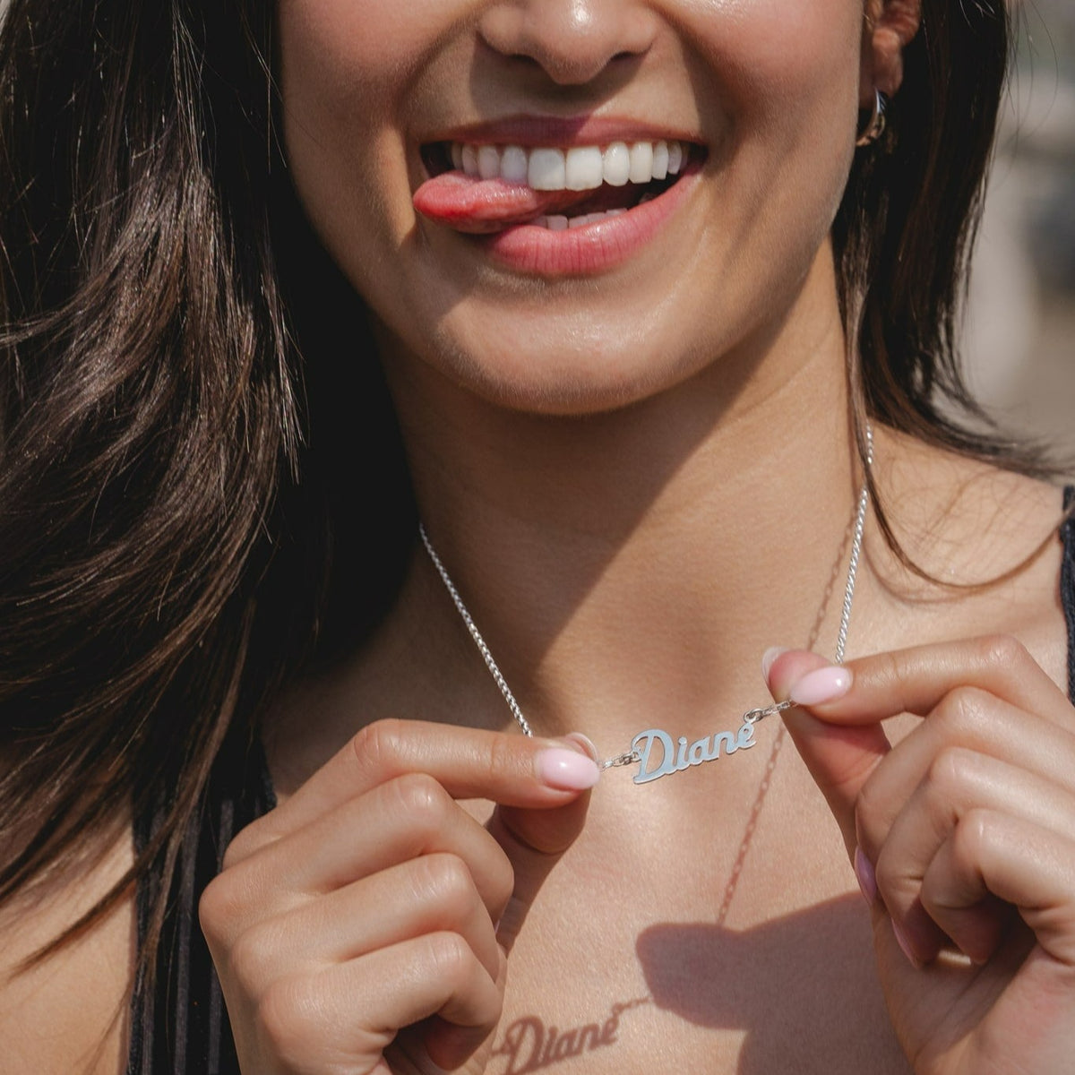 Silver Customizable Script Name Necklace (1-6 Letters)