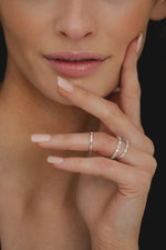 Silver Rub-over Marquise Ring