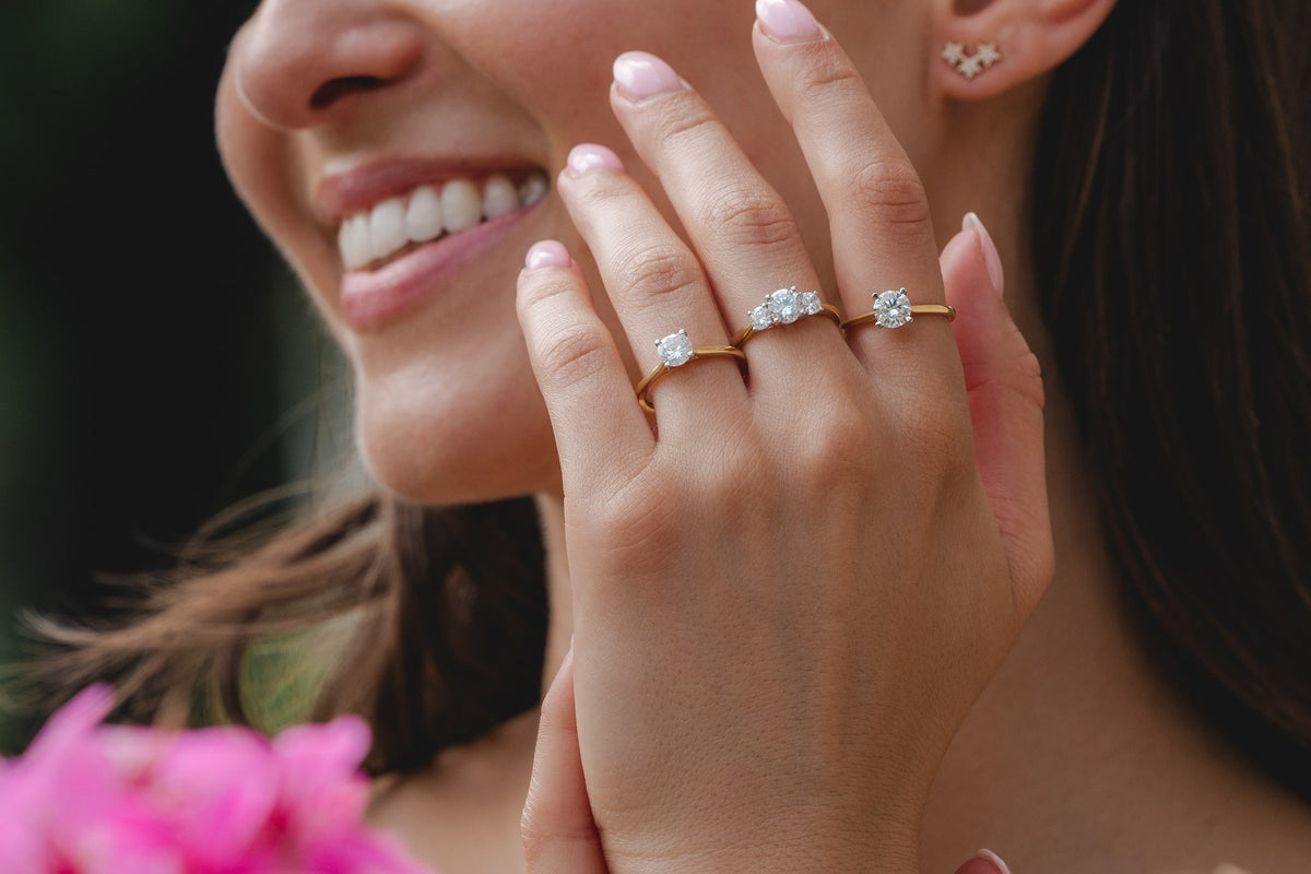 Round Solitaire 1ct Lab Diamond Ring.