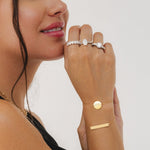 9ct Gold Round Disc Bracelet