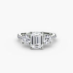 Three Stone with Pavé Band
