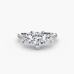 Three Stone with Pavé Band
