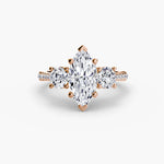 Three Stone with Pavé Band