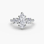 Three Stone with Pavé Band