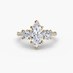 Three Stone with Pavé Band